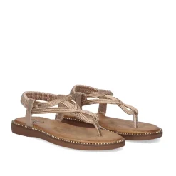 Sandalia Plana Zf1982-E3 Rosa Ouro