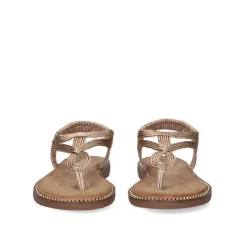 Sandalia Plana Zf1982-E3 Rosa Ouro