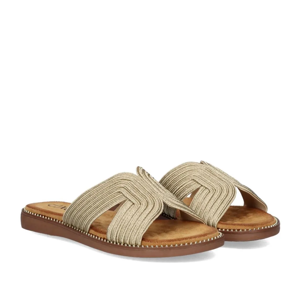 Sandalia Plana Zf1982-F5 Ouro