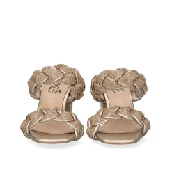 Sandalia Salto Baixo Helen-677 Dourado