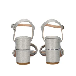 Sandalia Salto Baixo Helen-644 Silver