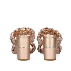 Sandalia Salto Baixo Helen-677 Champagne