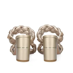 Sandalia Salto Baixo Helen-677 Dourado