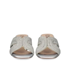 Sandalia Salto Baixo Isabel-590 Silver