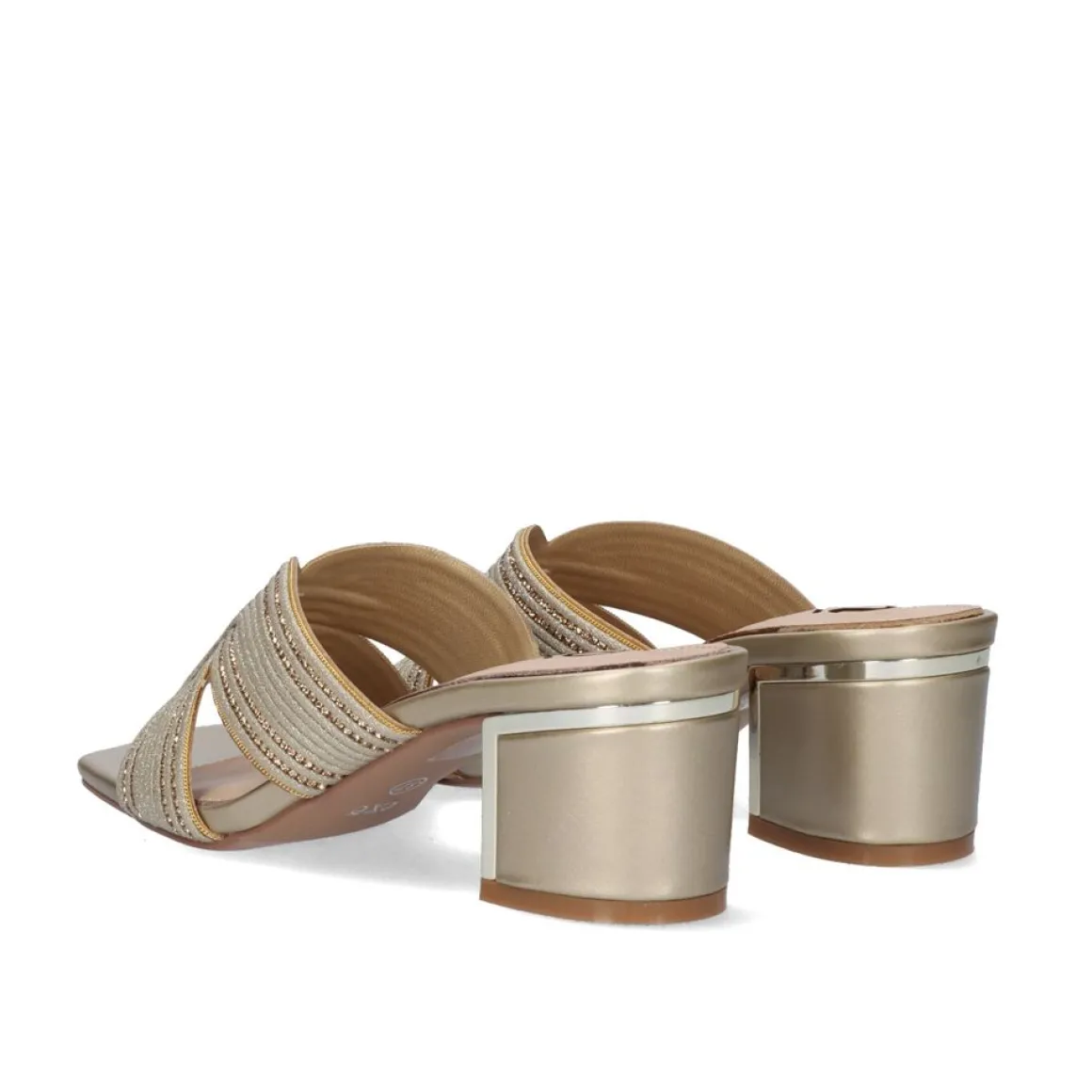 Sandalia Salto Baixo Isabel-590 Dourado