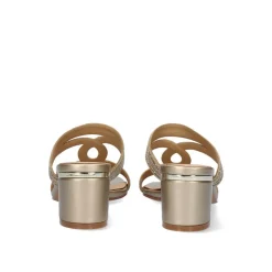 Sandalia Salto Baixo Isabel-592 Dourado