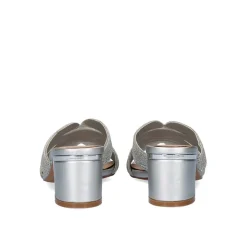 Sandalia Salto Baixo Isabel-590 Silver