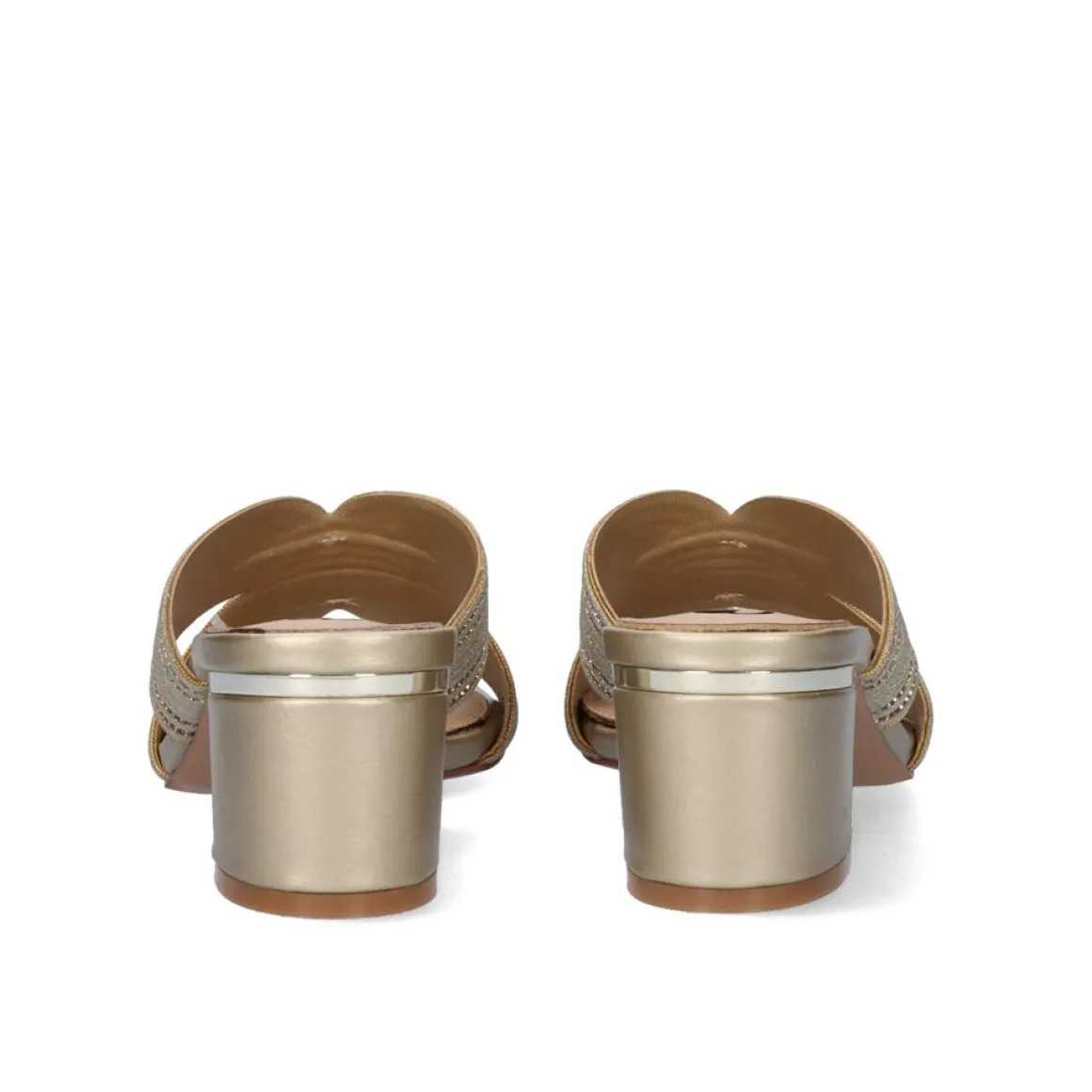 Sandalia Salto Baixo Isabel-590 Dourado