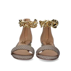 Sandalia Salto Baixo Katy-011 Dourado