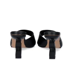 Sandalia Salto Baixo Lilian-160 Serpente Preta