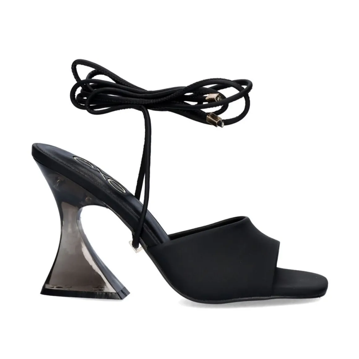 Sandalia Salto De Cristal-706 Preto