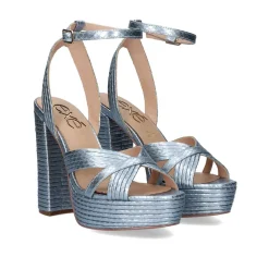 Sandalia Salto De Verao 2023 Ophelia-832 Snake Aqua