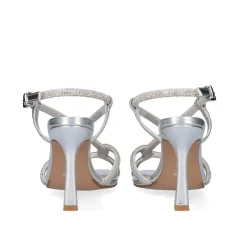 Sandalia Salto Verao 2023 Ginger-492 Prata