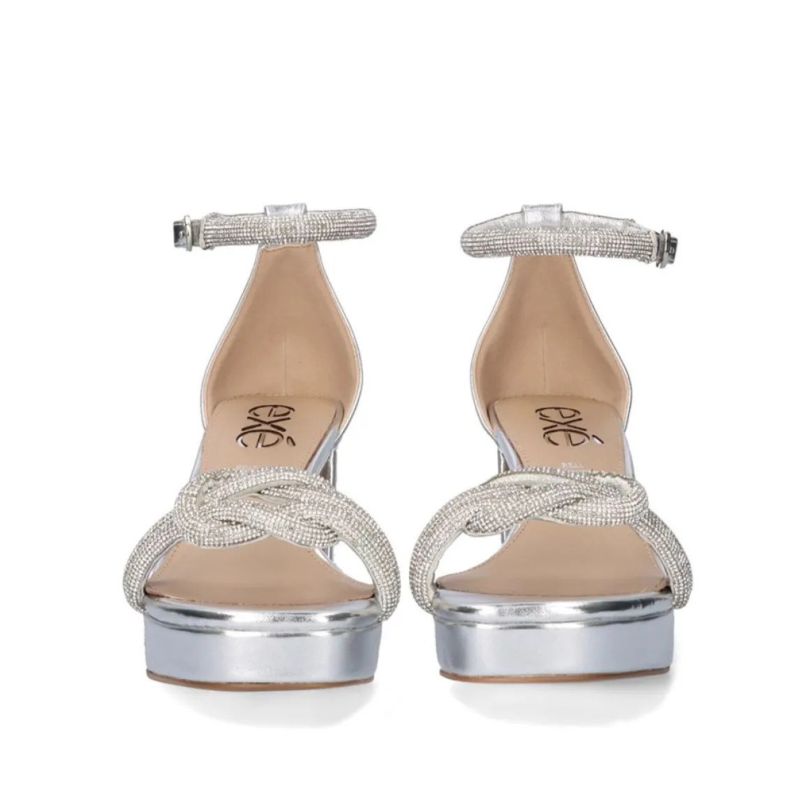 Sandalia Salto Verao 2023 Lina-220 Prata