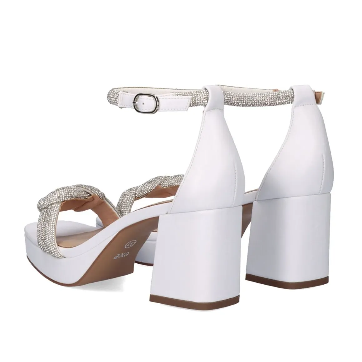 Sandalia Salto Verao 2023 Lina-220 Branco