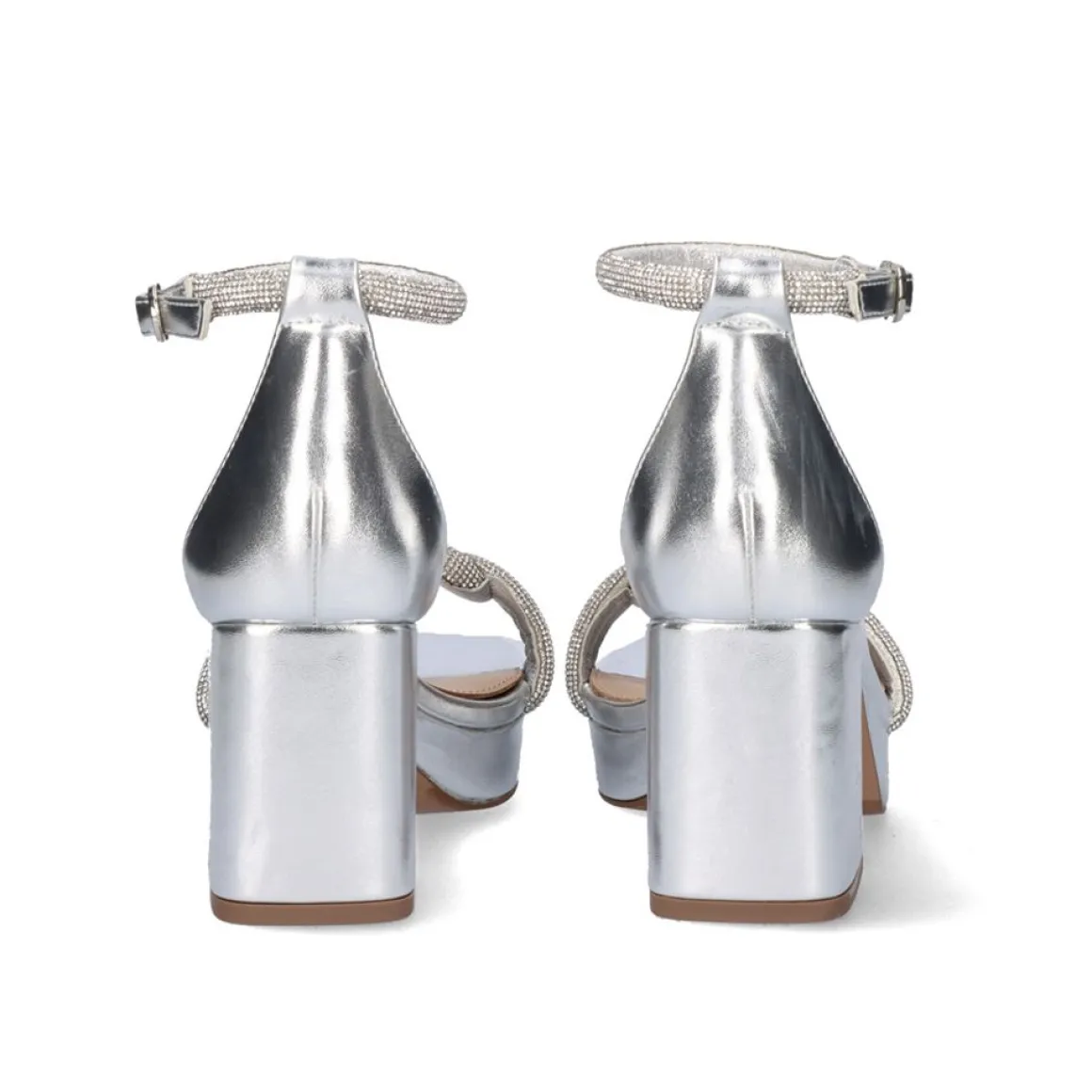 Sandalia Salto Verao 2023 Lina-220 Prata