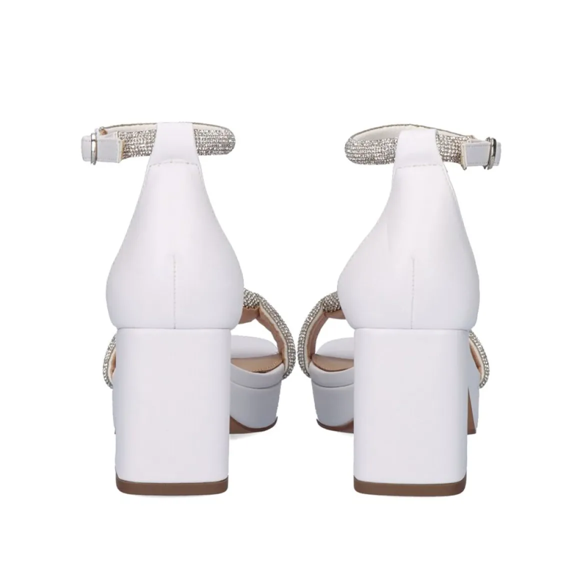 Sandalia Salto Verao 2023 Lina-220 Branco