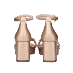 Sandalia Salto Verao 2023 Lina-220 Champanhe