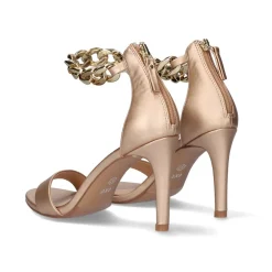 Sandálias Com Salto Rebeca-466 Champanhe