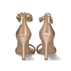 Sandálias Com Salto Rebeca-466 Champanhe