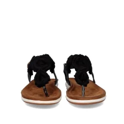 Sandálias De Croche Flat Toe F8043-26A Preta