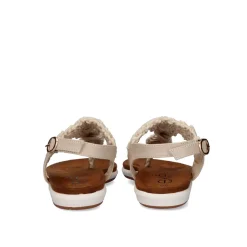 Sandálias De Croche Flat Toe F8043-26A Bege