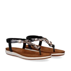 Sandálias De Dedo Liso F8043-4 Preta