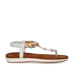 Sandálias De Dedo Plano F8043-32A Prata