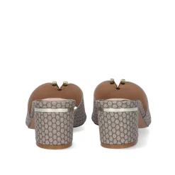 Sandálias De Salto Baixo Isabel-572 Ouro Brilhante