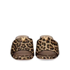 Sandálias De Salto Baixo Isabel-572 Leopardo