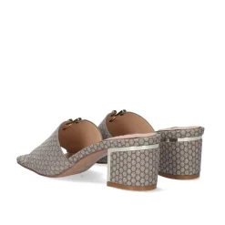 Sandálias De Salto Baixo Isabel-572 Ouro Brilhante