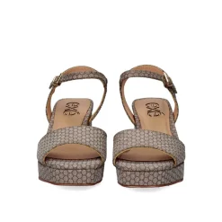 Sandálias De Salto De Ouro Brilhante Lina-501