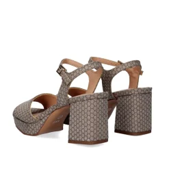 Sandálias De Salto De Ouro Brilhante Lina-501