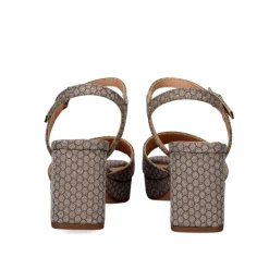 Sandálias De Salto De Ouro Brilhante Lina-501