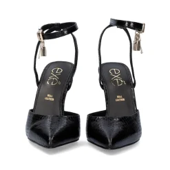 Sapato Calcanhar Jessica-673 Preto Snake