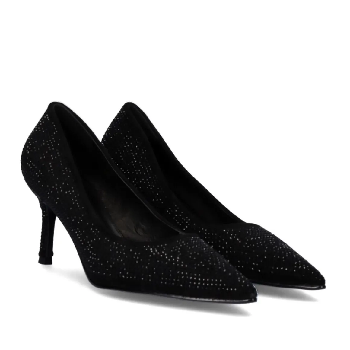 Sapato De Salao Tacao Lorena-200 Em Preto Brilhante