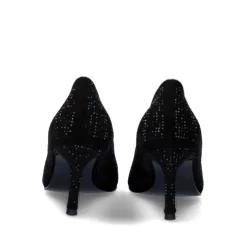 Sapato De Salao Tacao Lorena-200 Em Preto Brilhante