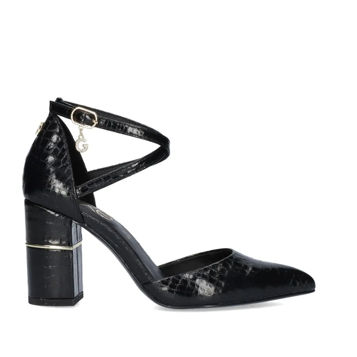 Sapato De Salto (>8 Cm) Exe Loreen-647 Cobra Preta