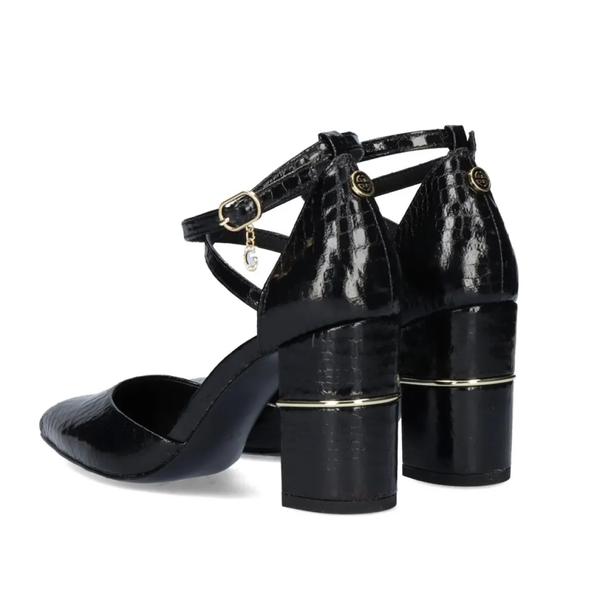 Sapato De Salto (>8 Cm) Exe Loreen-647 Cobra Preta