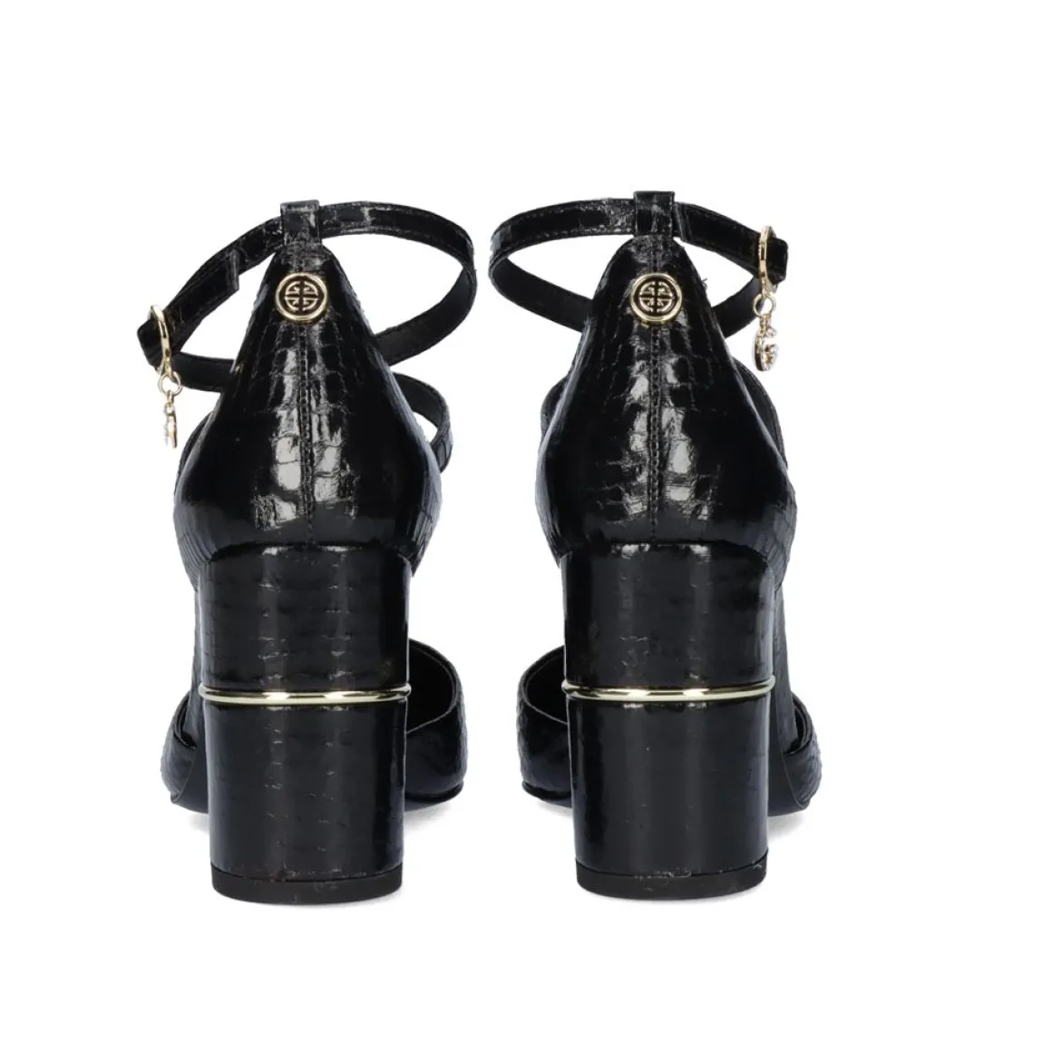 Sapato De Salto (>8 Cm) Exe Loreen-647 Cobra Preta