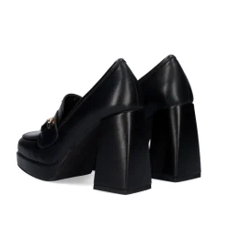 Sapato De Salto Alto Estilo Mocassim W2083-R3136 Cor Preta