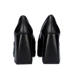 Sapato De Salto Alto Estilo Mocassim W2083-R3136 Cor Preta