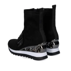 Sneaker Botin Com Cunha Y2327-H258 Em Preto