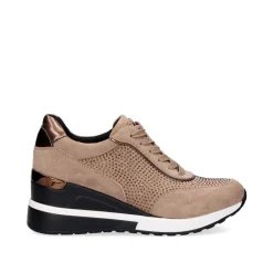 Sneaker Plataforma Ex25 Em Camel