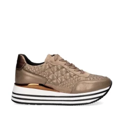 Sneaker Plataforma Ex42 Em Camel