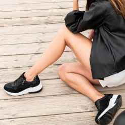 Sneaker Plataforma Ex34 Em Preto