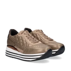 Sneaker Plataforma Ex42 Em Camel