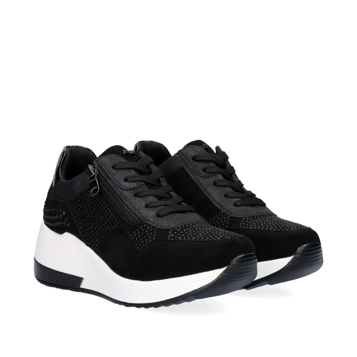 Sneaker Plataforma Ex34 Em Preto