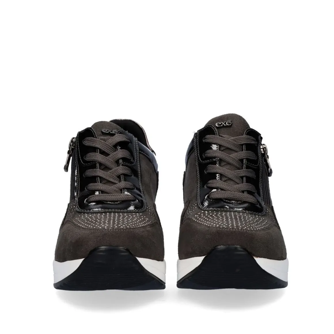 Sneaker Plataforma Ex34 Em Cinza