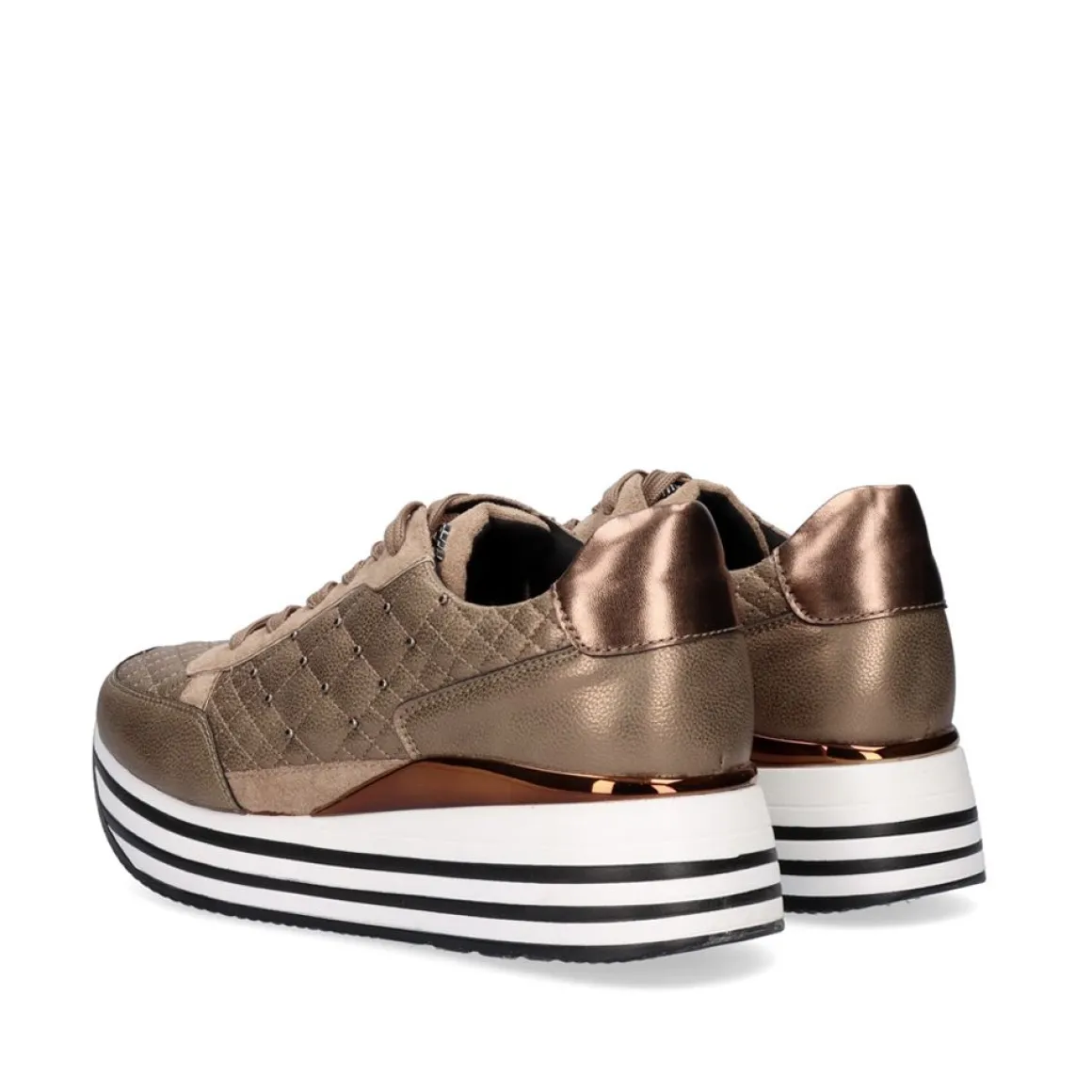 Sneaker Plataforma Ex42 Em Camel